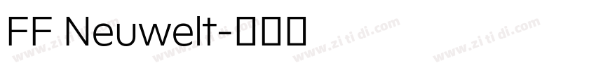 FF Neuwelt字体转换